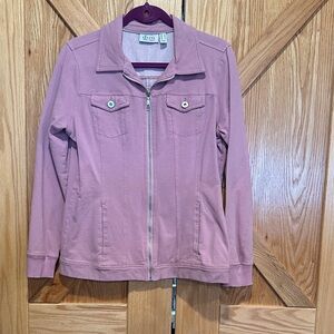 d.e.c.o Women's Mauve Jean Jacket